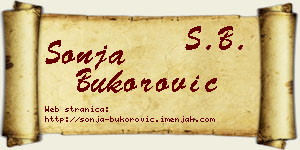 Sonja Bukorović vizit kartica